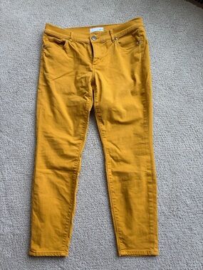 LOFT Mustard Yellow Skinny Jeans